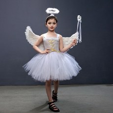 兒童天使角色扮演服裝, 白天使S(90-105), 1個