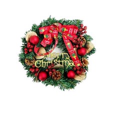 聖誕花圈 聖誕花環 聖誕圈 門掛花圈 聖誕裝飾 裝飾佈置 花環 耶誕節 耶誕花環 鈴鐺, 聖誕松果花圈, 1個