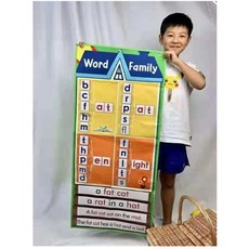 Word Family 自然拼讀插卡掛圖教具, 1個