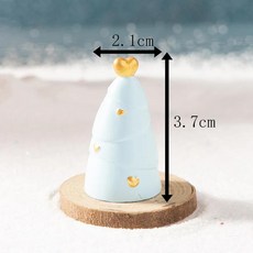 미니어처 인공 크리스마스 트리 랜드스케이프 미니 장식 파티 새해 홈용, 1개, 1. Blue peach heart