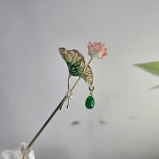 삼월의바다 입체 연못 연꽃 비녀 머리장식 동양풍 올림머리