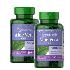 퓨리탄스프라이드 알로에베라 추출물 25mg 소프트젤 Puritans Pride Aloe Vera Extract, 2개, 200정