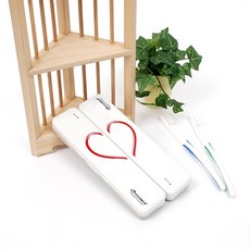 닥터크리너 하트에디션 커플 휴대용 칫솔살균기 | UV살균 | 선물용 감성템, 커플 하트 USB 충전, 1+1