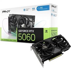 PNY NVIDIA GeForce RTX™ 5060 에픽-X™ ARGB OC 트리플 팬 그래픽 카드(8GB GDDR7 128비트 SFF-Ready PCIe® 5.0, Dual Fan