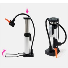 해들추천샵 자전거 발펌프 실버 에어펌프