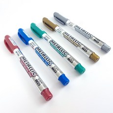 1.5mm 프라모델 광택 메탈릭 마커 DIY 금속 공예펜_1p, E 은색, 1개