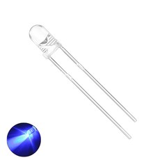3mm 고휘도 블루 10개 LED 램프 2핀 3파이 다이오드 DIY 전자부품 파랑