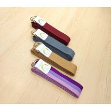 質感加厚款混色棉質瑜伽伸展帶250cm/瑜珈輔助用品, 燙金月亮紫混色（未滿500不出貨）, 1個