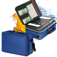 ROLOWAY다층 수납 방화 가방, 1개, 파란색