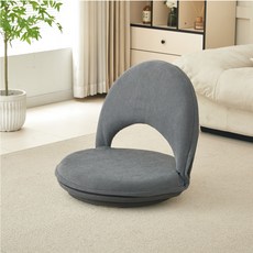 좌식 의자 등받이 접이식 5단 각도조절 1인용, 1개, 그레이