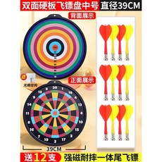 한궁 자석 양면 다트 화살 원형 마그네틱 학교용 전통 교육용 자기 양궁 연습용, A. 39CM 자석 다트 12개, 1개