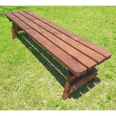 엉클트리 100% 통원목 야외 공원 벤치 (튼튼한 볼트락 체결), (단품)1800mm 평벤치 무도색(도색없음)