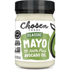 Chosen 푸드 100% 아보카도 오일 베이스 클래식 마요네즈, 355ml, 3개
