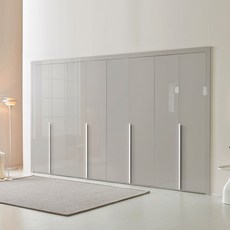 보루네오 글로시 여닫이 붙박이장 30cm, 그레이 30cm