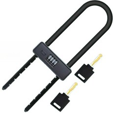 바이크 비밀번호 자전거용 장착 U자형 잠금장치 스마트락 3072 긴 길이, 3070 짧은 길이