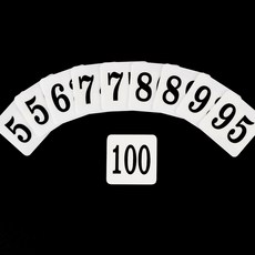 51~100 사물함번호판 테이블숫자판 아크릴 1P 사각 60mm 51, 53, 1개