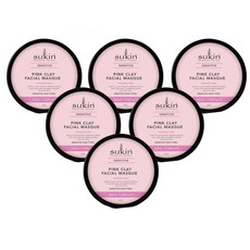 수킨(Sukin) 수킨 핑크 클레이 페이셜 마스크 100ml X 6개, 1세트, 600ml