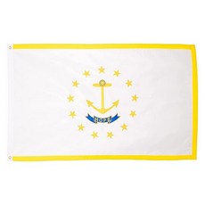 사우스 캐롤라이나 깃발 7.6x12.7cm(3x5인치) 아웃도어 - 튼튼한 나일론 사우스캐롤라이나주 깃발 자수 별 자수 줄무늬 및 황동 그로밋(9.9x1.5m(, 로드 아일랜드 깃발 3x5ft