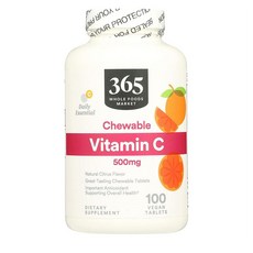 365 홀푸드마켓 츄어블 비타민 C 500mg 오렌지맛 100정, 1개
