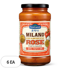 폰타나 밀라노 크림치즈 로제 파스타소스, 610g, 6개