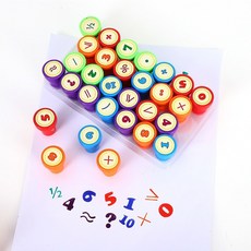 8入組送收納盒 英文獎勵印章套裝 多款評語選擇, 數字印章,一盒