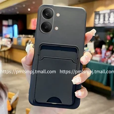 포코 X8 Pro Max 카드 보관 지갑 홀더 커버 Mi X8pro 소프트 백 케이스 지문 방지, 02 포코 X8pro max, 01 black