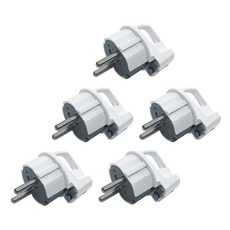 현대일렉트릭 국산 ㄱ자 접지플러그 16A 250V, 5개