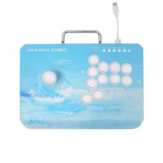 Varmilo KASSA 海浪主題街機搖桿，經典操控，舒適手感，客製化配件, 海韻藍PC, 1個, KASSAI