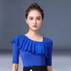 댄스복 라인 라틴 블라우스 상의 바차타 줌바 고고 아랑 화려한 단체복 슬림핏 빅사이즈