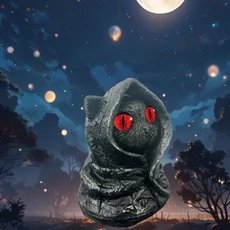 검은 고양이 망토 동상 홈 오피스 장식 친구 생일 선물 데스크탑, 03 Red