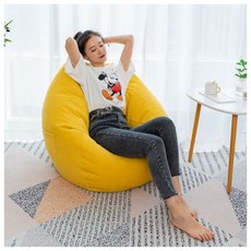 트랜디한 컬러 빈백 소파 (옐로우) (S), 상세 참조