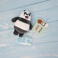 熊熊遇見你 白熊棕熊熊貓 絨毛識別證易拉扣 伸縮證件夾 適用護士醫師學生, 1個, 熊貓~現貨