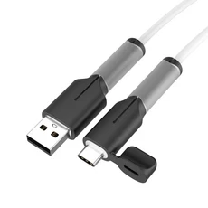 호환 실리콘 케이블 보호대 충전기 케이블 보호 캡 C타입 충전기 방진 커버 데이터 라인 코드 실리콘 커버, 07 Black