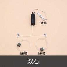 USB 靜音 氧氣泵 魚缸 水族箱 小型打氧機, 1個, 雙管雙氣石【氣量可調節】,小氣量-小魚缸