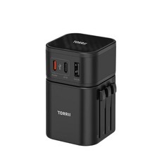 TORRII VOYA 45W多合一萬國轉接頭，全球多國適用，多重安全保護，旅行充電安心, 黑, 1個, 1mm