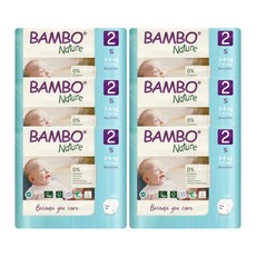 밤보네이처 밴드형 기저귀 (3~6kg), 2단계, 180매