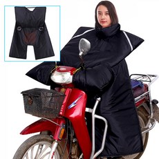 남성용 125cc 오토바이 방한 겨울용 윈드실드 커버 두꺼운 플리스 오토바이 방한 안감 양면 방수 따뜻한 무릎 패드 오토바이 방한 전신방한 방한커버 전신커버 스쿠터 방풍, 곡선 블랙 양면방수 기본형