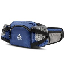 HTZPLOO 물통 홀더가 있는 패니 팩 허리 가방 남성 및 여성용 러닝 하이킹 여행 개 산책 운동 사이클링 아웃도어 회색. 클래식 102504, 다크 블루, 1개