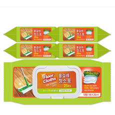 홈인더스트리 물걸레청소포 고급형 대형 25매 5개