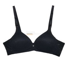 지옹샵 자수 오가닉 코튼 몰드 풀컵 여성 B컵 브라 여성브라자