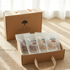 설날 호두정과 선물 세트 견과류 고급 명절 선물세트 [병아리콩 + 호두강정], 1박스