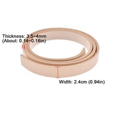 인조가죽시트지 가죽 수선패치 1롤 식물성 태닝 소가죽 스트립 3.5-4mm 두께의 천연 무지 스트랩 1.4-3.9cm x 100-125cm DIY 벨트 가방용, [03] 2.4cm