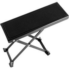 클래식 기타용 솔리드 언 기타 풋 스탠드로 제작된 ESTROCK 스툴 높이 조절 접이식 레스트, 2_5-level adjustment, Black