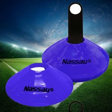 축구 드리블 접시콘 10개입 깃발 주말 유소년 운동콘 유아 중학교, 블루, 1개