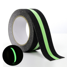 리파니 실내외 야광 미끄럼 방지 테이프, 야광 블랙, 1개