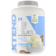 Scivation Xtend Pro 乳清蛋白分離蛋白補充劑香草冰淇淋無麩質, 1個, 2.27公斤