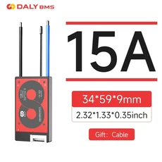 판매 DALY 12V 36V 리튬이온 BMS 3S 4S 6S 7S 10S 배터리 스쿠터 자전거 15A 20A 100A PCB, 06 Li-ion 7S 24V, 03 15A NTC