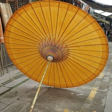 대나무파라솔 우산 볏집 파라솔 원사 브라이트레드 해변, 200cm, 전면 천공, 앤티크옐로우 B