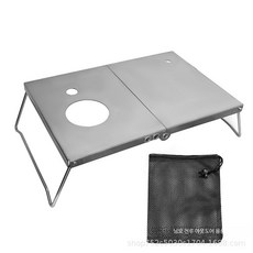 스테인리스 접이식 캠핑테이블 경량 다기능 랙 바베큐 야외용 휴대용 테이블, 스테인리스 테이블 스토브 가방