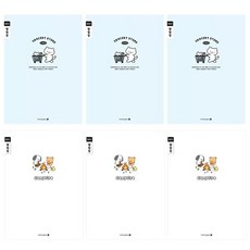 모닝글로리 채움노트 초등 3-6 알림장 좁은칸 4종 + 랜덤발송 2p 세트 A, 구석냥 + 멍멍데이 + 식사준비 + 아빠냥, 1세트